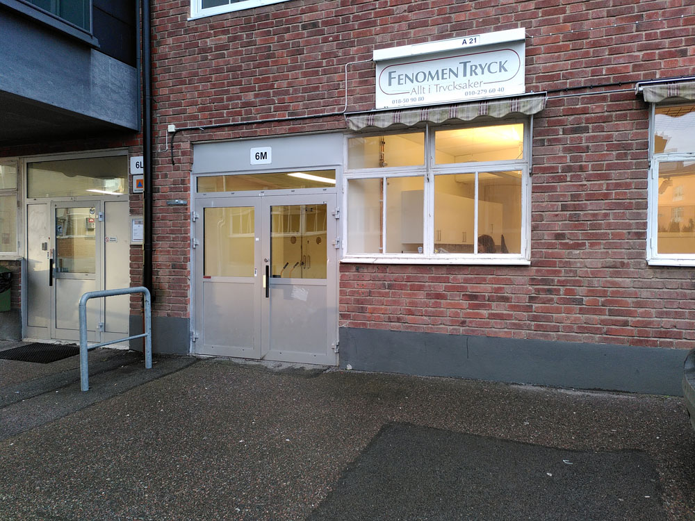 Ytterdörren in till trapphuset